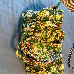 Vera Bradley small duffel in green paisley